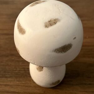 Vintage Hand-Carved Wooden Mushrooms